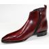 Duca Di Matiste "Romano" Cordovan Burgundy Genuine Italian Calfskin Ankle Boots.